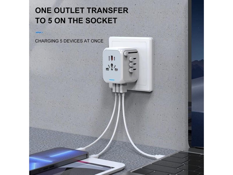 NEW Universal Travel Adapter Worldwide Plug Adaptor Carousel 2
