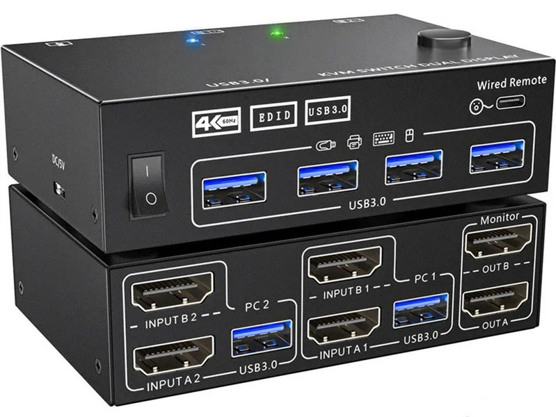 USB KVM Switch Splitter 4 Ports Carousel 1