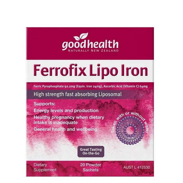 Good Health Ferrofix Lipo Iron 20 powder sachets Carousel 1