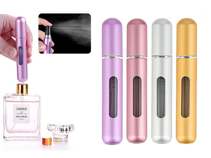 4Pcs 8ML Refillable Perfume Atomisers Travel Mini Empty Spray Bottles Carousel 1