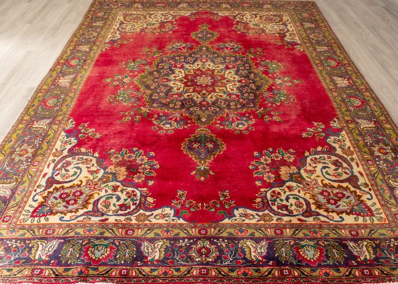 Vintage Azarbayejan Hand-Knotted Wool Persian Rug (Size: 250 X 360 CM) Carousel 1