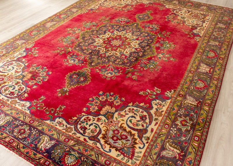 Vintage Azarbayejan Hand-Knotted Wool Persian Rug (Size: 250 X 360 CM) Carousel 2