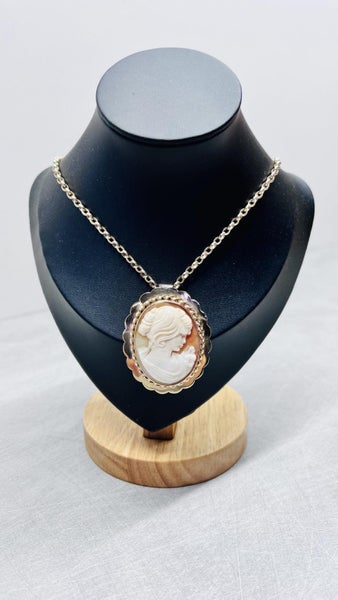 Cameo Pendant With Gold Chain Carousel 2