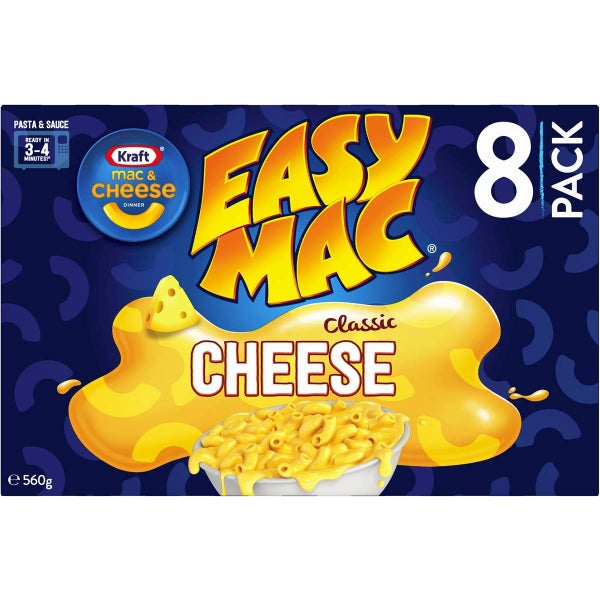 Kraft Easy Mac and Cheese Macaroni Pasta Classic Box 8 Pack 560g Carousel 2