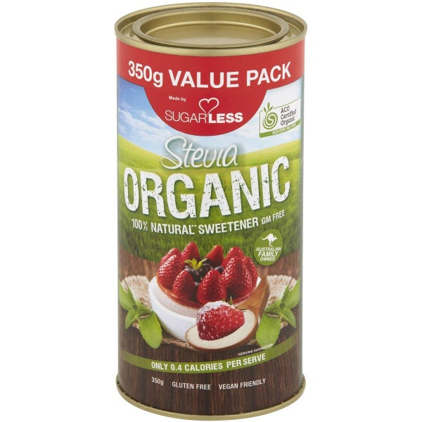 Sugarless Stevia Organic Low Calorie Natural Sweetener 350g Carousel 1