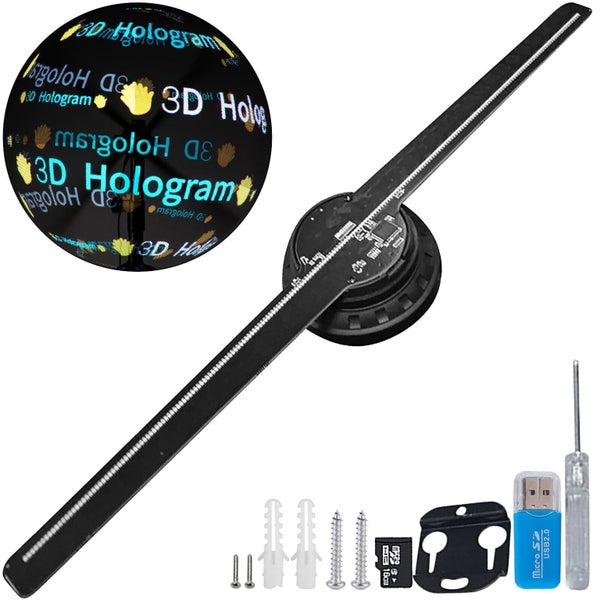 NEW 3D Holographic Fan 42cm Hologram Projector LED Photo Video Fan Advertising Carousel 1