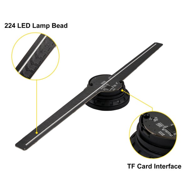 NEW 3D Holographic Fan 42cm Hologram Projector LED Photo Video Fan Advertising Carousel 2