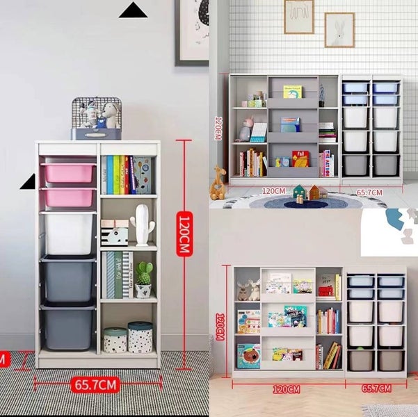 **Clearance Special***Kids Bookcase & Storage Combination Carousel 1