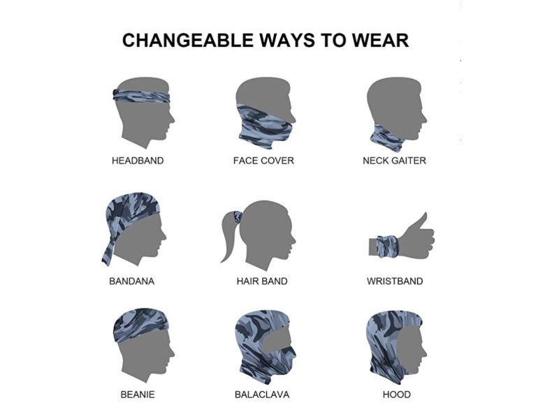 Green Camouflage UV Protection Tube Scarf Bandana Head Face Mask Neck Gaiter62933725852289113
