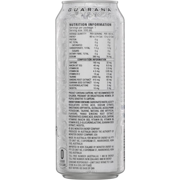 Monster Energy Zero Sugar Ultra Drink Can 500ml Carousel 2