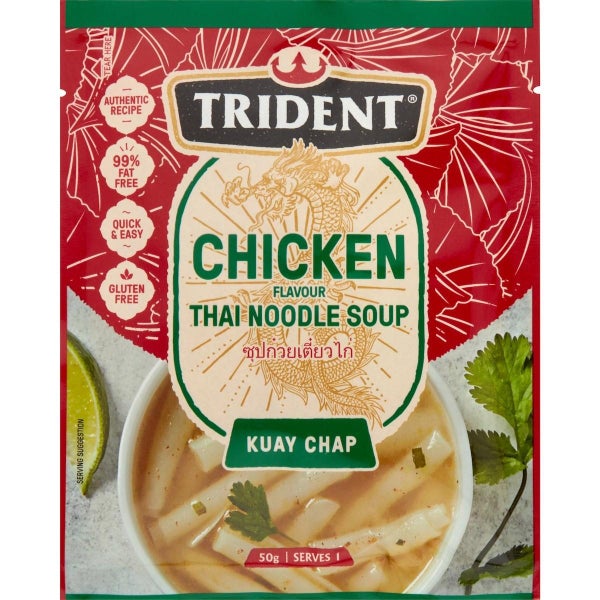 Trident Chicken Flavour Thai Noodle Soup Pack 50g X 5 Packs Carousel 1
