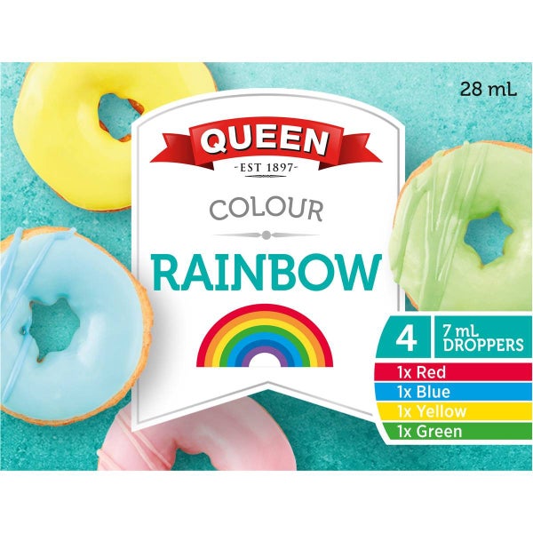 Queen Food Colour Dye Rainbow Colours 4 Pack Carousel 2