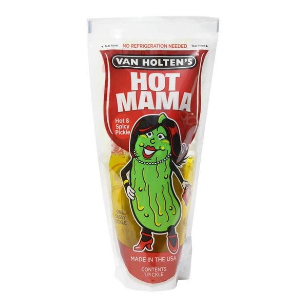Van Holtens Hot Mama Spicy Pickle World Famous Pickles In a Pouch Pack Carousel 1