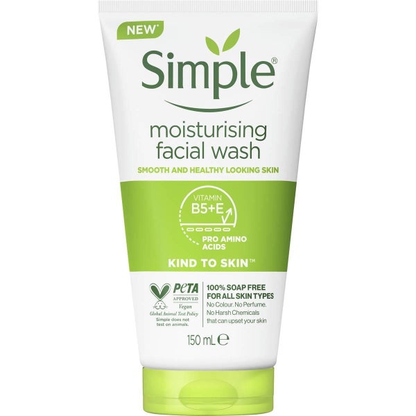 Simple Moisturising Facial Wash For All Skin Types 150ml Carousel 1