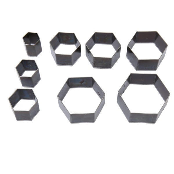 hollow punch cutter 8pcs Leather Punching Mold DIY Hexagonal Shape Sharpness Carousel 1