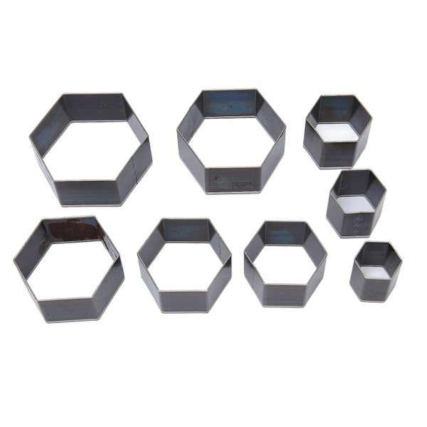 hollow punch cutter 8pcs Leather Punching Mold DIY Hexagonal Shape Sharpness Carousel 8