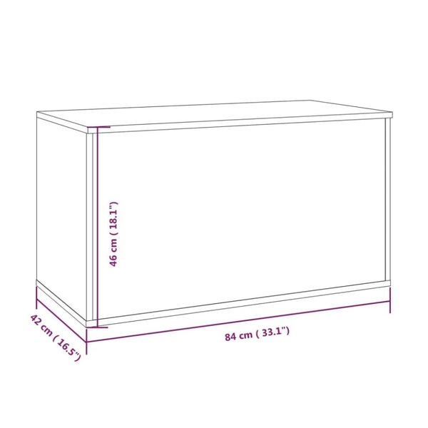 Storage Chest Smoked Oak 84x42x46 Cm Engineered Wood Nopokx Carousel 2