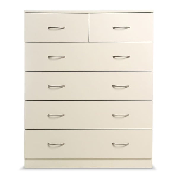 Tallboy Dresser 6 Chest of Drawers Storage Cabinet 85 x 39.5 x 105cm Carousel 2