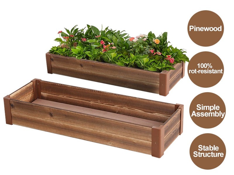 Raised Garden Bed 90cm x 30cm Carousel 1