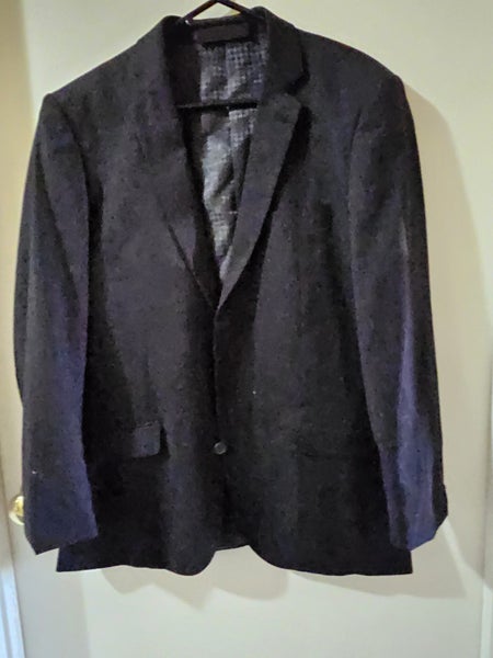 H BROS MEN SUIT STRETCH SKINNY SUIT PANTS 82 WAIST BLACK & 108NR JACKET Carousel 2