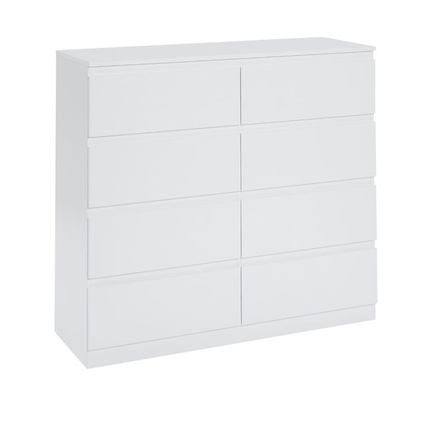 8 Drawers Tallboy - White Carousel 2