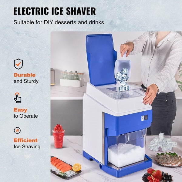 265LBS/Hr Ice Shaver Commercial Ice Crusher Snow Cone Machine 650W Carousel 2