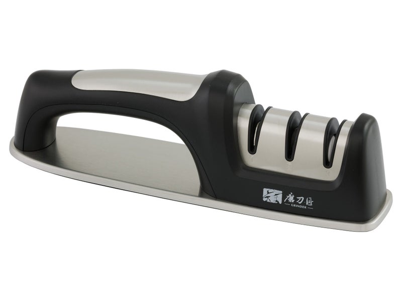 Household Knife Sharpener - 3 Slot Grinder for Asian & Euro/American Knives Carousel 1