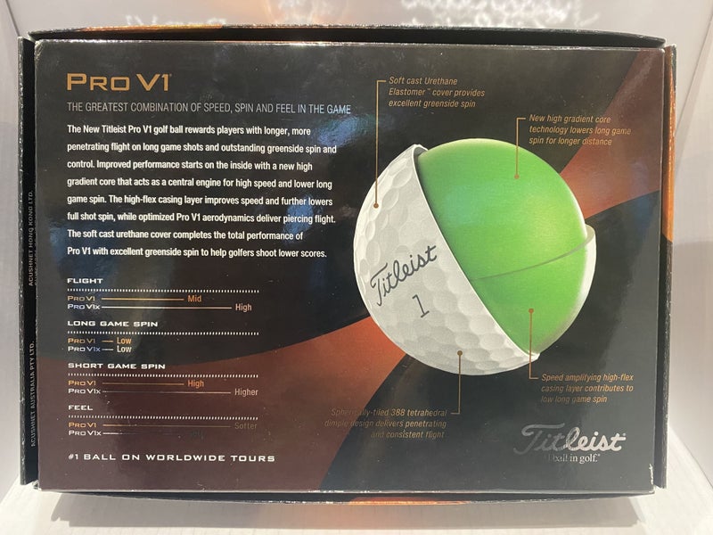 TITLEIST PRO V1 GOLF BALLS WHITE (1 DOZEN) Carousel 4
