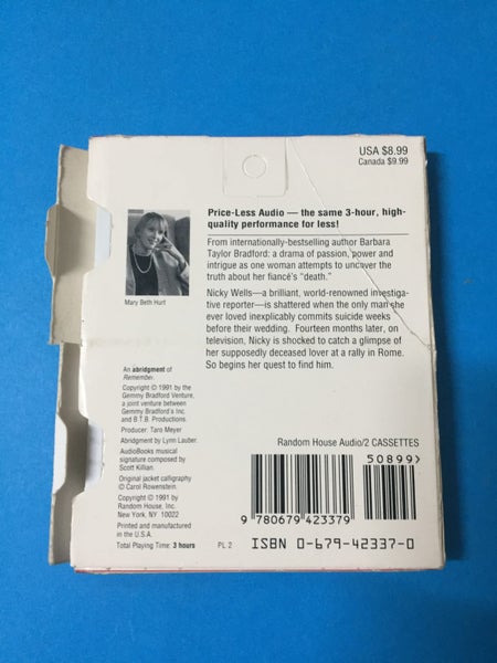 Barbara Taylor Bradford: Remember (AudioBook Cassette) Carousel 2