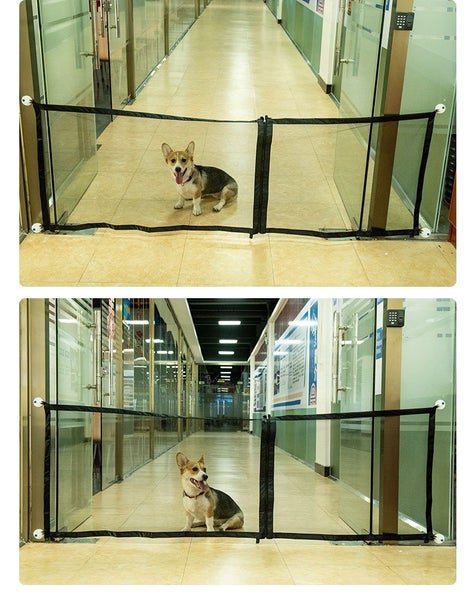 Portable Pet Gate Mesh Dog Gate Baby Kid Safety Fence for Doorways Stairs Carousel 7