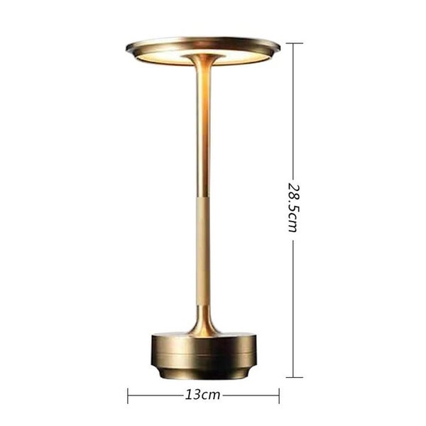 Rechargeable Cordless LED Table Lamp Touch Sensor Portable Night Light - Black Carousel 2