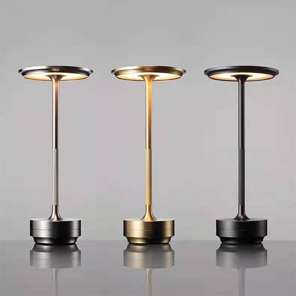 Rechargeable Cordless LED Table Lamp Touch Sensor Portable Night Light - Gold Carousel 2