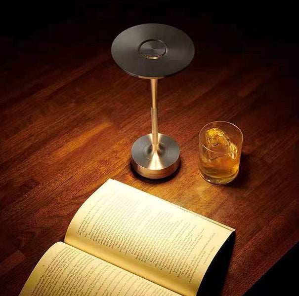 Rechargeable Cordless LED Table Lamp Touch Sensor Portable Night Light - Silver Carousel 6