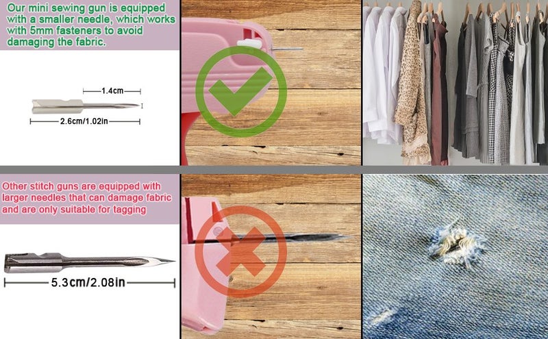 Quick Clothing Fixer,Mini Stitch Gun for Clothes Carousel 2