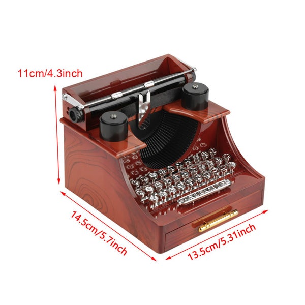 mini music box retro music box typewriter music box clockwork music box vintage Carousel 2