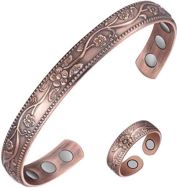 Magnetic Pure Copper Magnetic Ring Bracelet Set For Joint Pain Relief Carousel 1