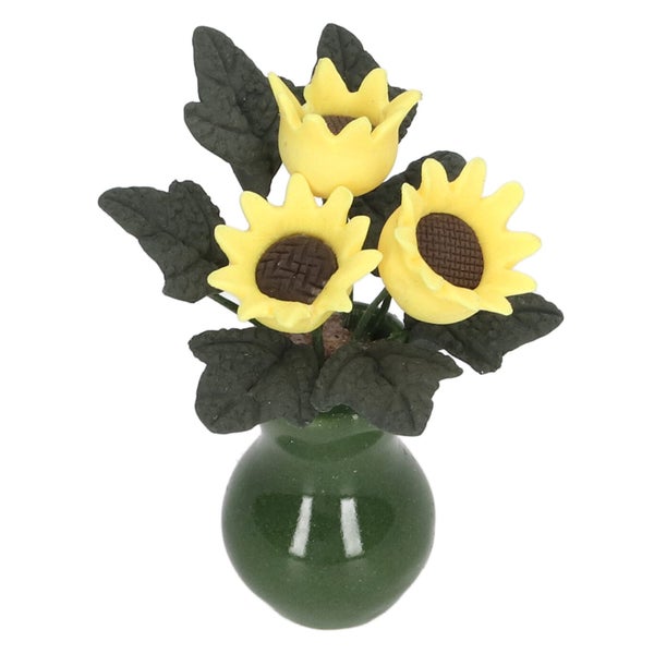 dollhouse vase model mini sunflower vase dollhouse sunflower decor Miniature Carousel 1