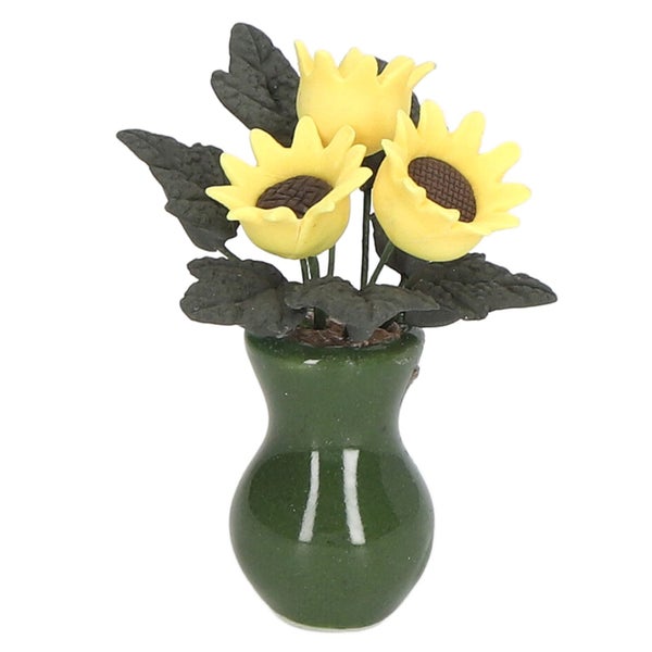 dollhouse vase model mini sunflower vase dollhouse sunflower decor Miniature Carousel 2