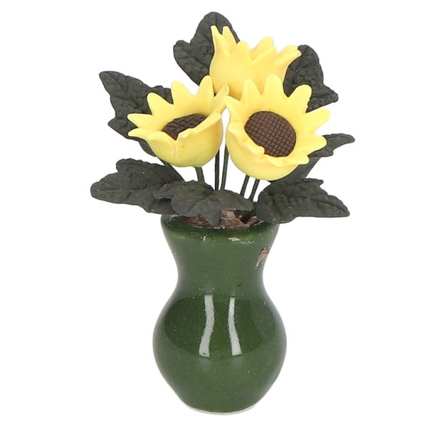 dollhouse vase model mini sunflower vase dollhouse sunflower decor Miniature Carousel 8