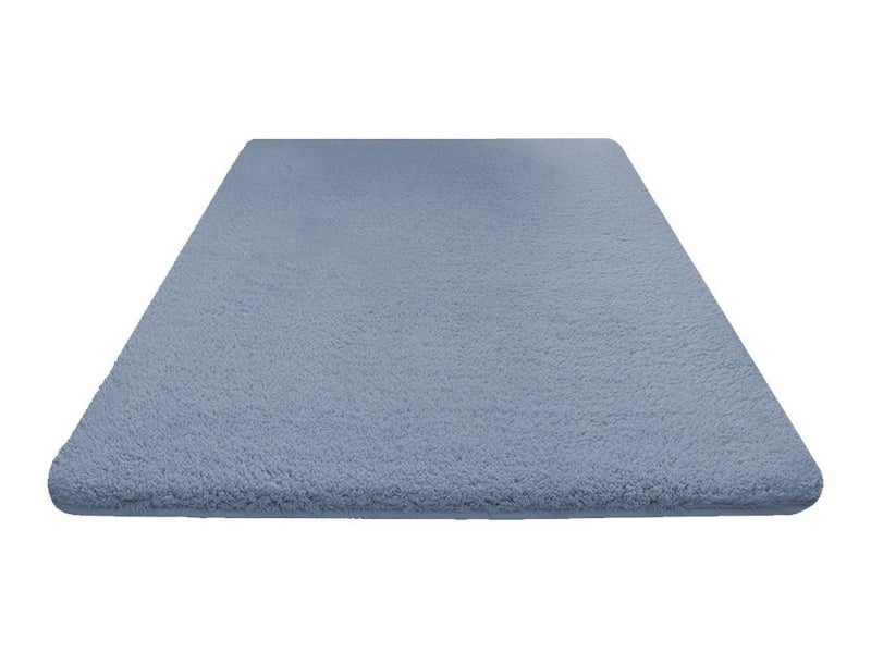 80x160cm Soft Shaggy Rug Fluffy Plush Area Rug Bedroom Carpet Home Decor Blue Carousel 2