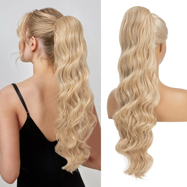 Synthetic Ponytail Extension 26 inch Drawstring Hair Extensions Long Carousel 1