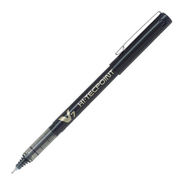 Pilot Hi-Tecpoint V7 Rollerball Fine Black Pens (BX-V7-B) x 12's pack Carousel 1