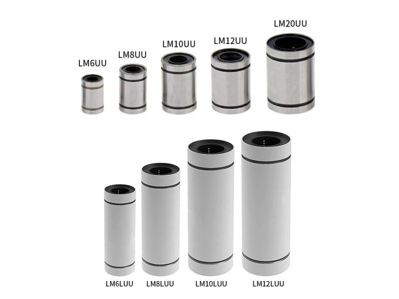 2pcs Linear Ball Bearings LM6LUU-LM12LUU 6-10mm Bush 3D Printer Parts Carousel 1