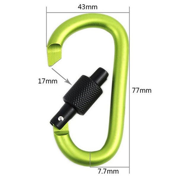 5 PCS Tactical Carabiner Tourist Carabin Clip Keys Keychain Set Carousel 7