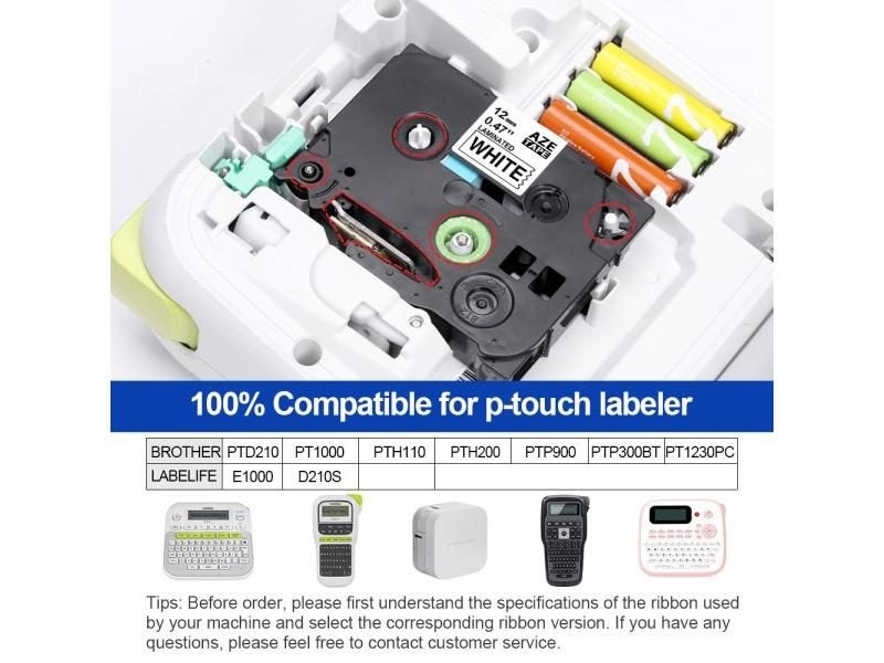 6/9/12mm Laminated Label Compatible For Brother P Touch Label Tape 12mm TZe-231 Carousel 1