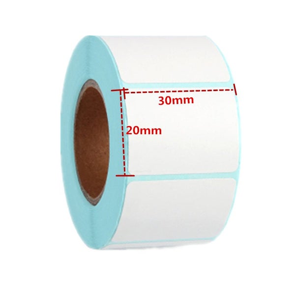 1 Roll 30x20mm 1800 Sheets Thermal Label Sticker Paper For Barcode QR Code Carousel 1