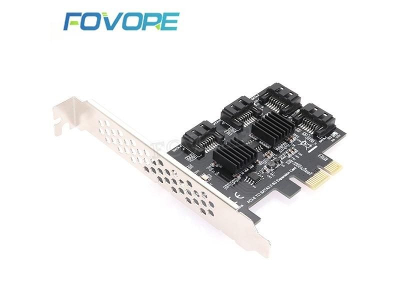 PCI E PCIE To SATA Card PCI-E Adapter PCI Express To SATA 3 Converter 4 Port Carousel 1