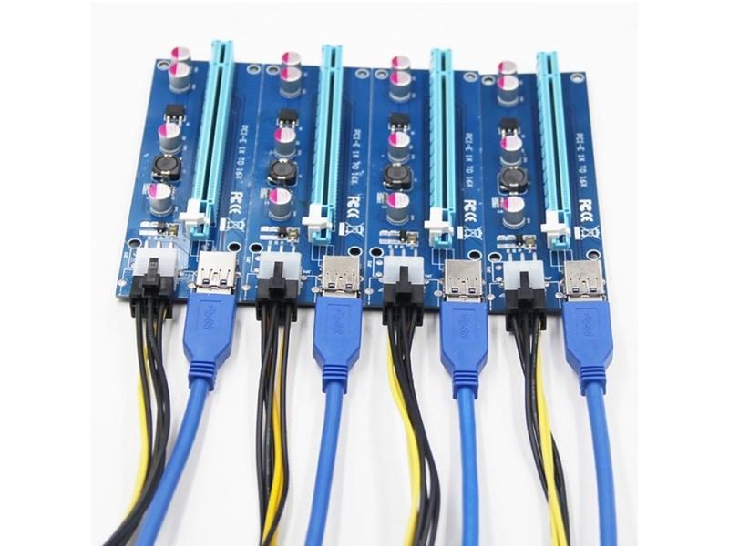 NEW Add PCIe 1 To 4 16X Slots Riser 1X To 4 External Adapter Carousel 1