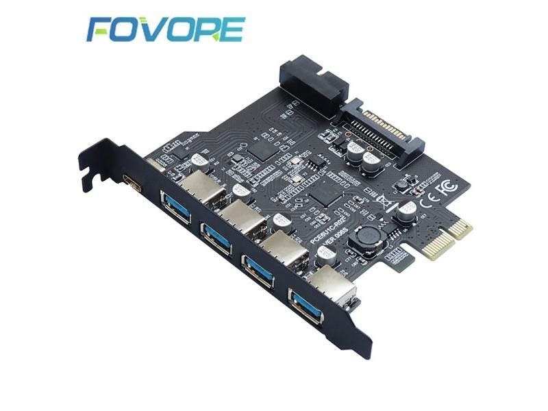 Add On Card USB 3.0 PCI-E Type C Expansion Card PCI Express PCI-E To USB 3.0 Carousel 1