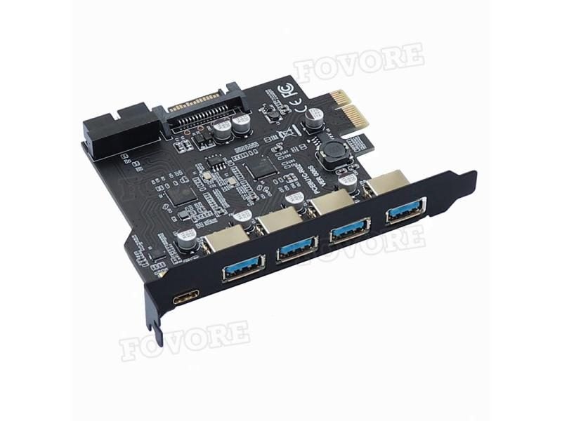 Add On Card USB 3.0 PCI-E Type C Expansion Card PCI Express PCI-E To USB 3.0 Carousel 1